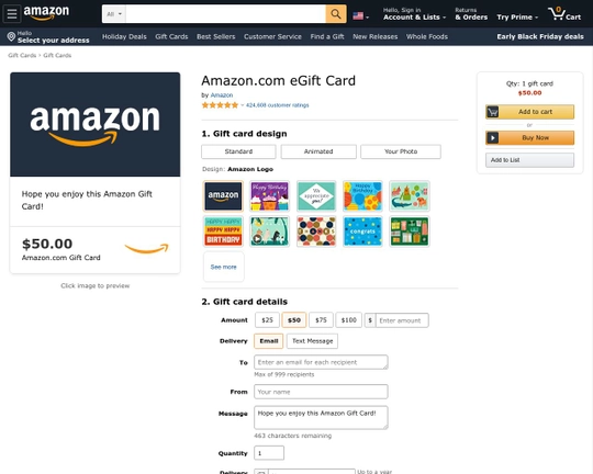 Amazon Gift Cards